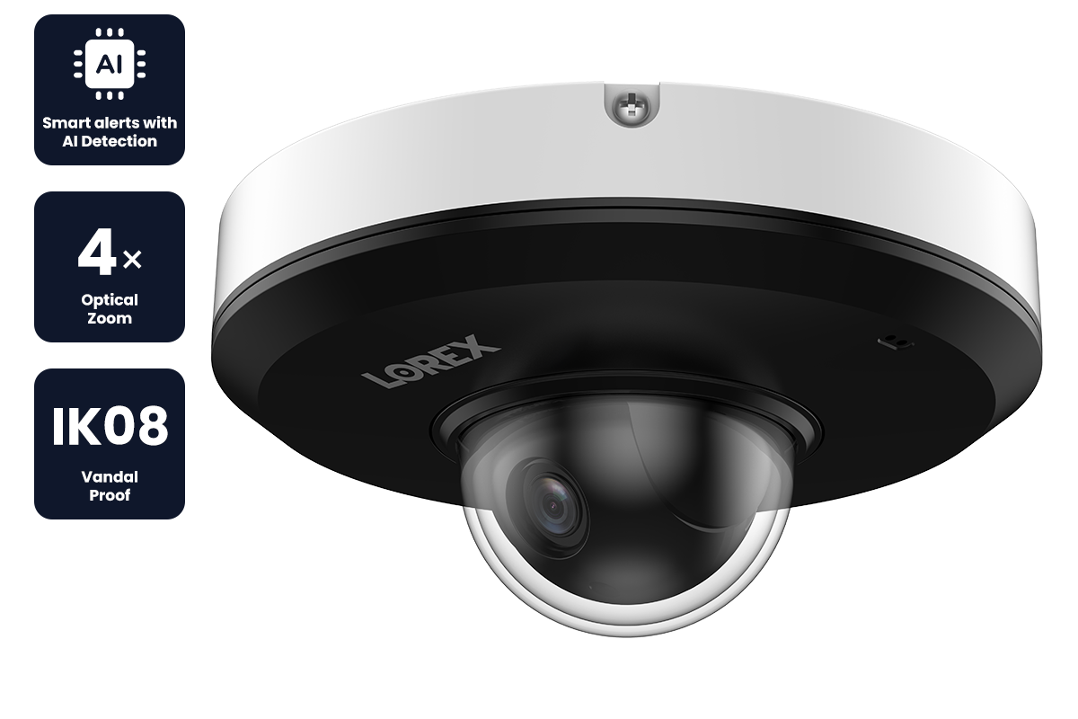 Pan Tilt Tiny Cctv Camera Uk Lorex 2K (4MP) IP Wired PTZ Security
