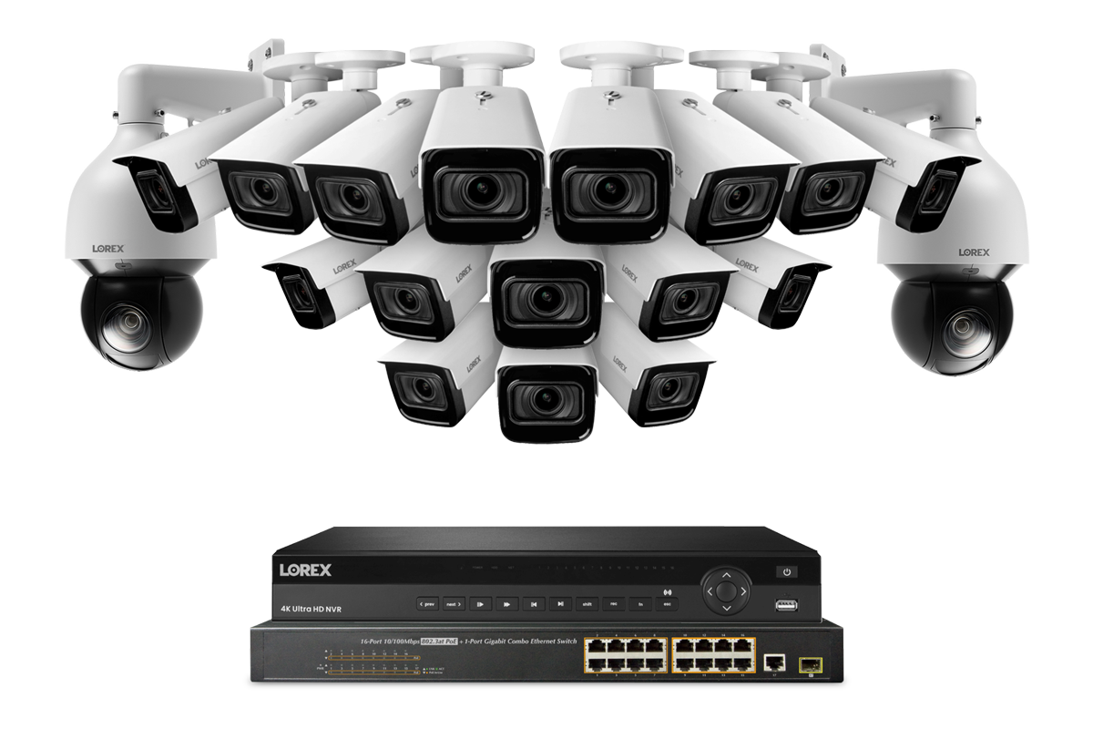 Lorex 4K (32 Camera Capable) 8TB Wired NVR System with 16
