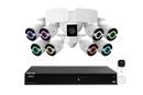 Lorex Fusion 4K (16 Camera Capable) 4TB Wired NVR System with 8 Smart Security Lighting IP Bullet Cameras, One 2K Battery-Operated Doorbell, and One 2K Outdoor Floodlight - image 1 of 10