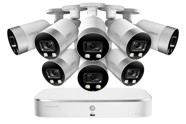 4K Ultra HD 8-Channel IP Security System with Smart Deterrence 4K (8MP) Cameras, Smart Motion Detection and Smart Home Voice Control