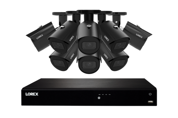 Lorex Fusion Series NVR with A20 (Aurora Series) IP Bullet Cameras - 4K 16-Channel 4TB Wired System