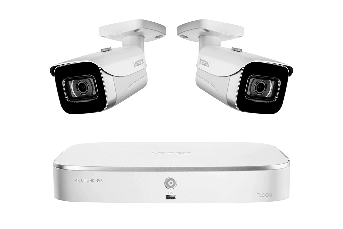 Lorex Fusion 4K 16-Camera Capable (8 Wired + 8 Wi-Fi) 2TB NVR System with Bullet Cameras