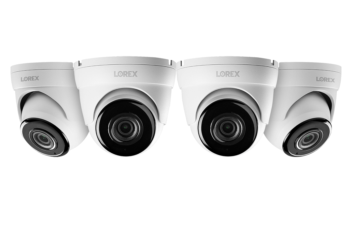 4K Ultra HD Resolution 8MP Outdoor Dome Camera with Color Night Vision (4-pack)