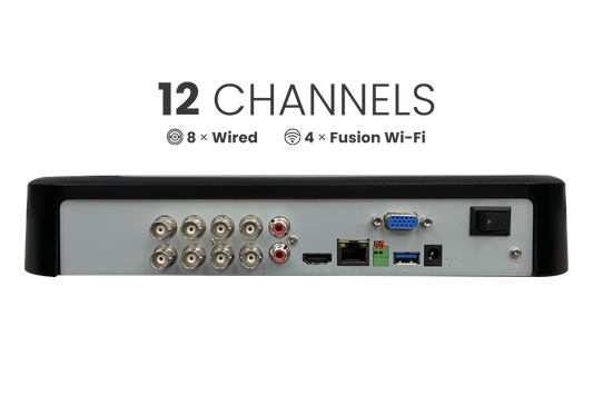 Lorex Fusion 4K 12 Camera Capable (8 Wired + 4 Wi-Fi) 2TB Wired DVR System with Active Deterrence Bullet Cameras