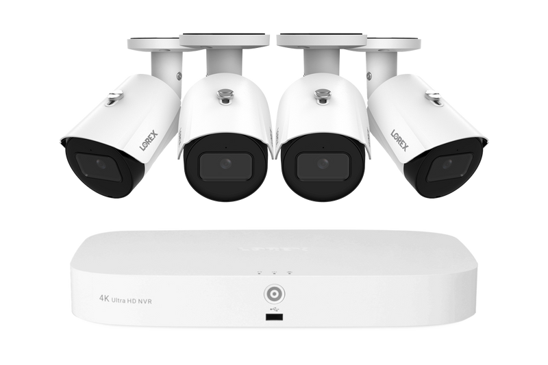 Lorex Fusion NVR with A20 (Aurora Series) IP Bullet Cameras - 4K 16-Channel 2TB Wired System - White 4