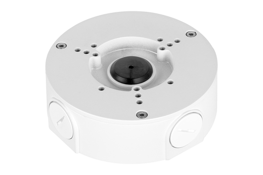 Outdoor Round Junction Box for 3 Screw Base Cameras (White)