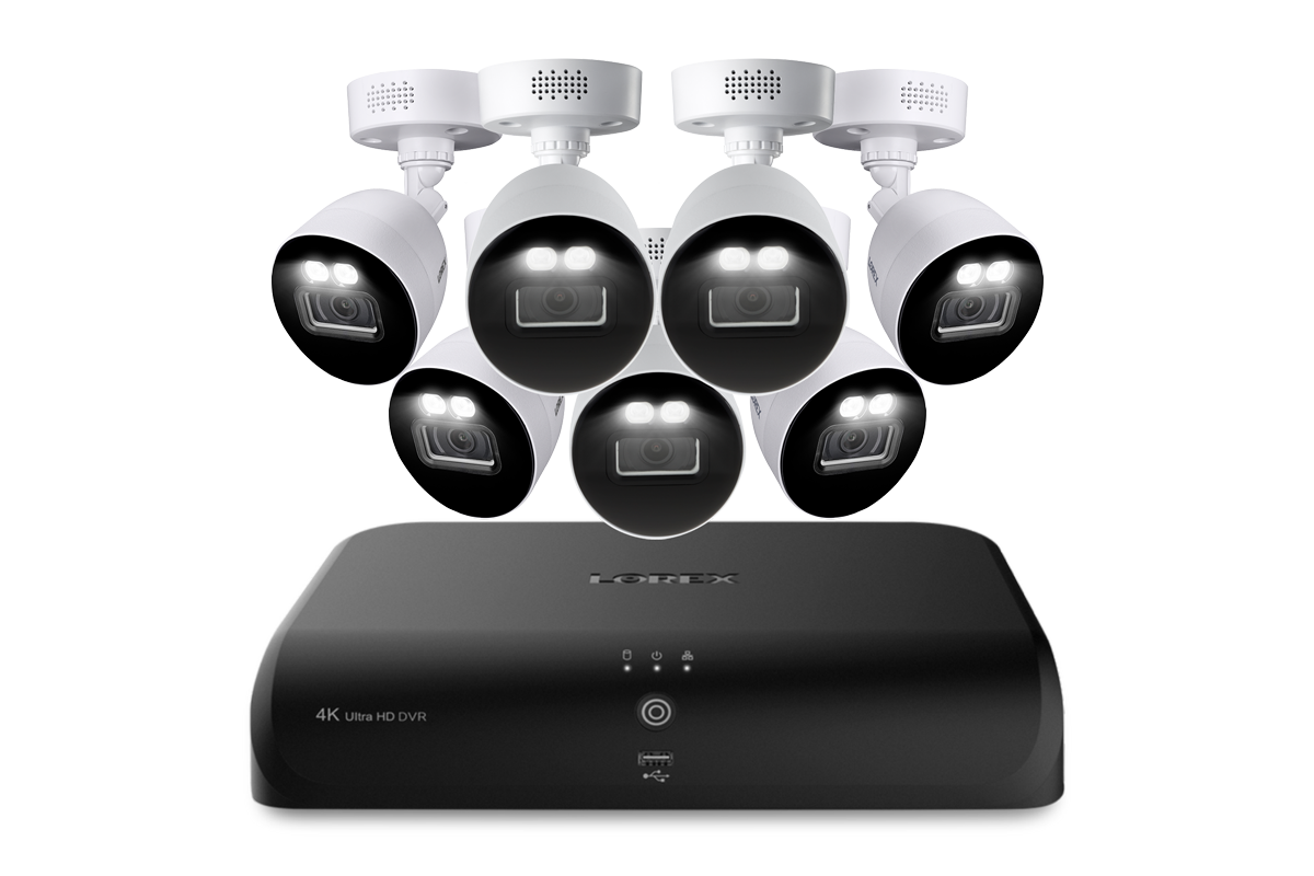 Lorex Fusion 4K 12 Camera Capable (8 Wired + 4 Wi-Fi) 2TB Wired DVR System with Active Deterrence Bullet Cameras