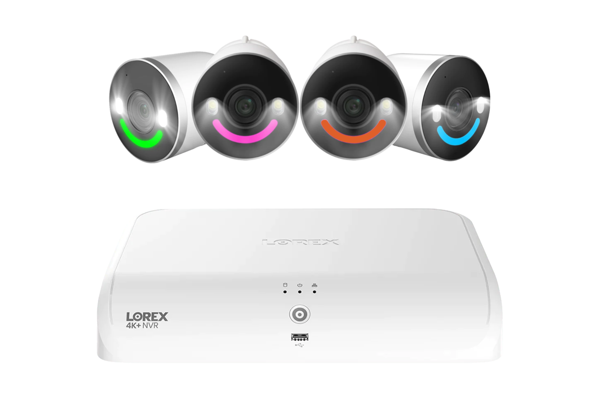 Lorex Fusion Series 4K+ 16 Channel (8 Wired + 8 Fusion Wi-Fi) 2TB Wired System with Spotlight Indoor/Outdoor Cameras - White 4