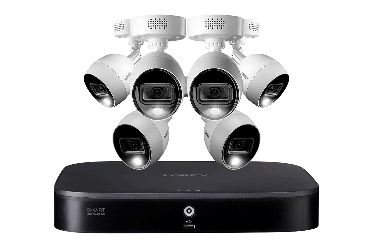 Lorex 4K 2TB Wired Security System with Active Deterrence Cameras Co