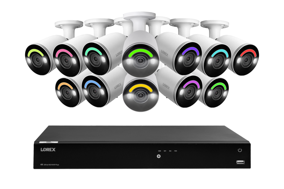 Lorex Fusion Series 4K 16 Camera Capable (Wired or Fusion Wi-Fi) 4TB Wired NVR System with Wired 4K IP Bullet Cameras - 12