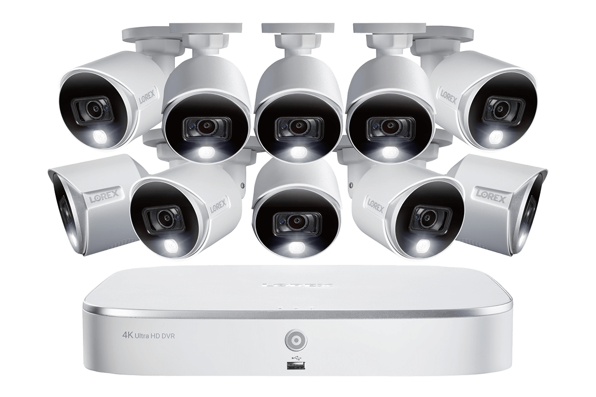 4K Ultra HD Security System with 4K (8MP) Active Deterrence Cameras featuring Advanced Person/Vehicle Detection