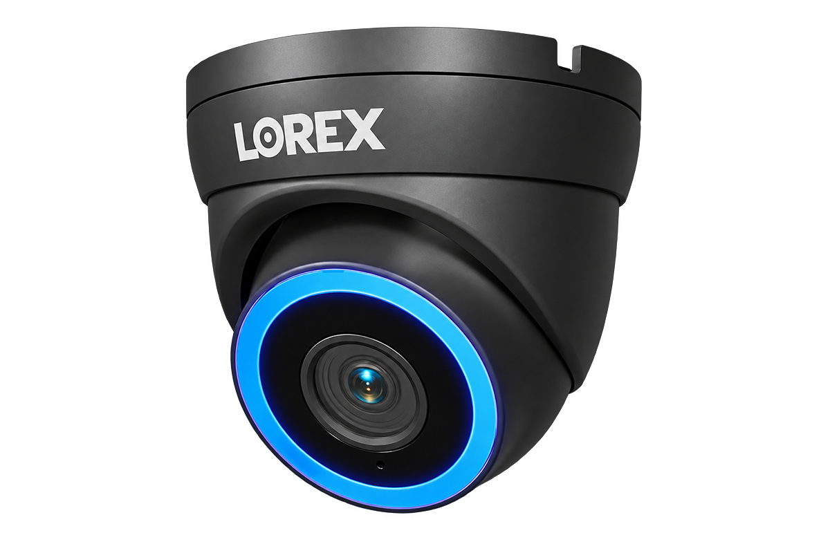 Lorex Connect V7 4K PoE Turret Camera with Color Night IQ+ - White/Black