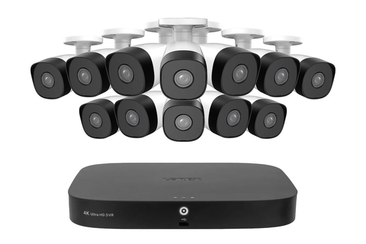 Lorex Fusion Series 4K 20 Camera Capable (16 Wired + 4 Fusion Wi-Fi) 2TB DVR Wired System with 1080p Analog (CVI) Bullet Security Cameras