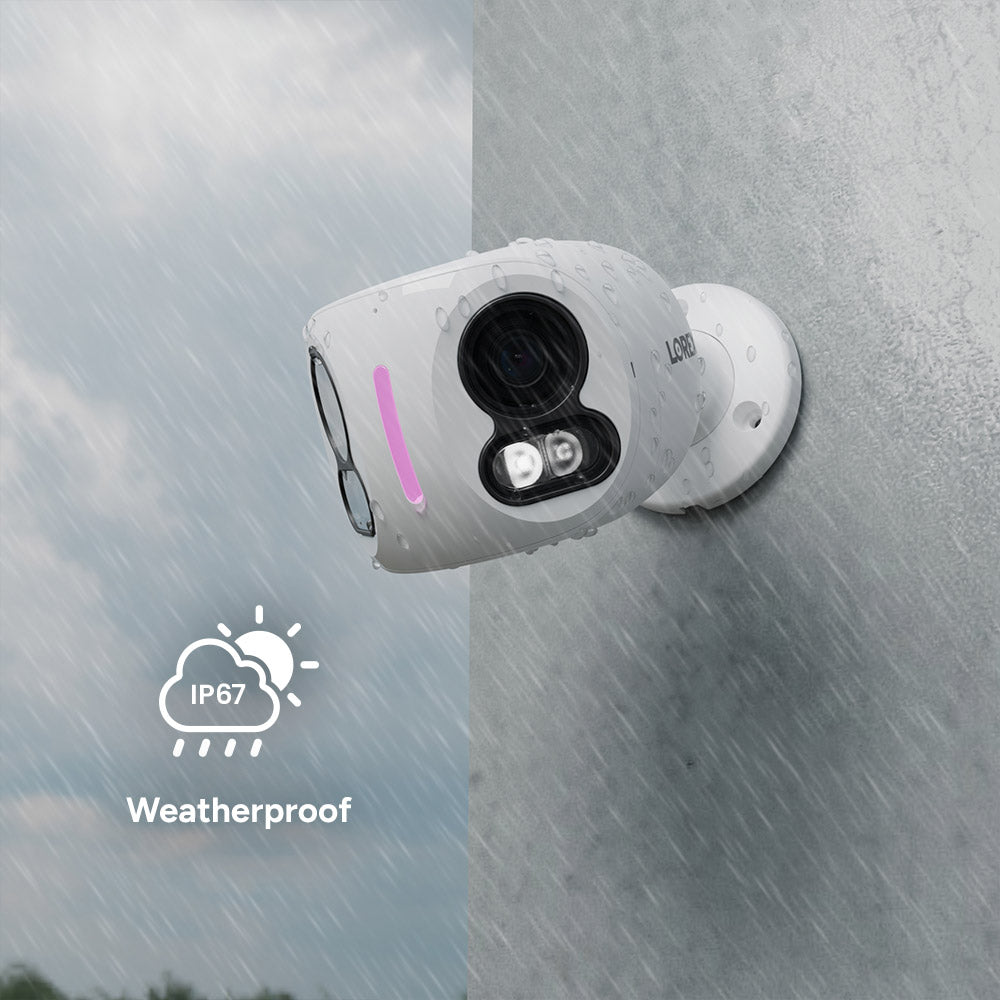 Lorex Classic 4K Dual-Lens IP Camera with Smart Lighting & Motion Detection