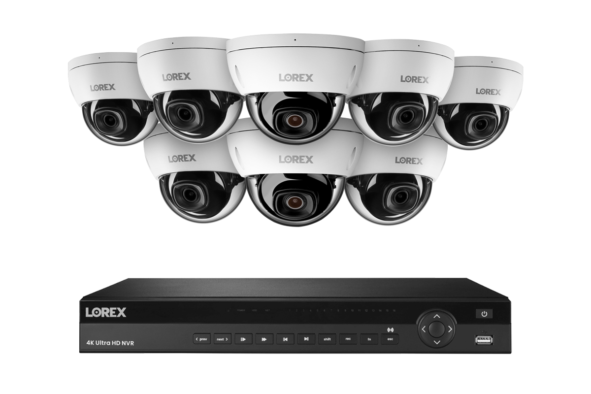 Lorex Elite Series NVR with A10 IP Dome Cameras - 4K 16-Channel 4TB Wired System