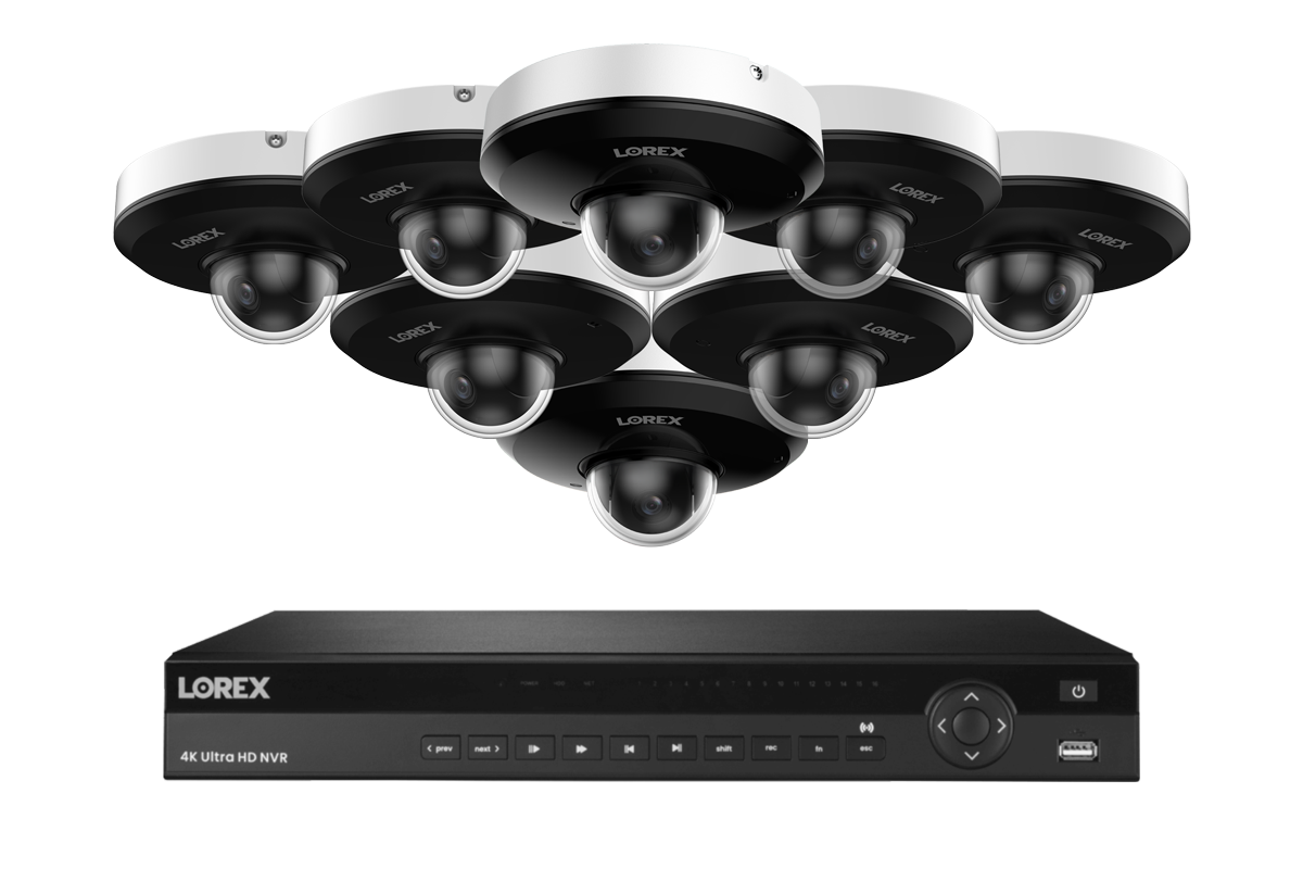 Lorex Elite Series 4K 16 Channel 4TB Wired System with P2 Wired 2K IP Mini PTZ Cameras