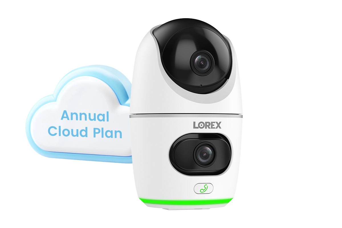 Lorex 2K Dual Lens Indoor Pan-Tilt Wi-Fi Security Camera