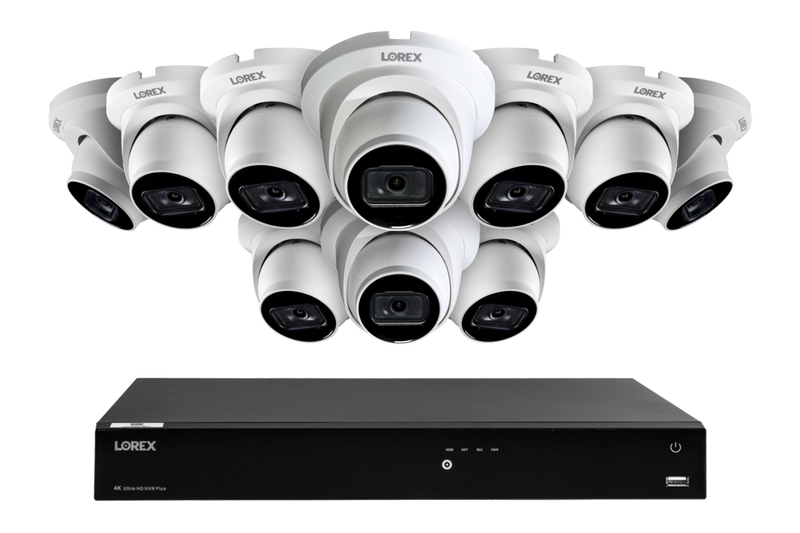 Lorex 4K 16-Camera Capable (Wired + Fusion Wi-Fi) 4TB NVR System with IP Dome Cameras featuring Listen-In Audio - White 10