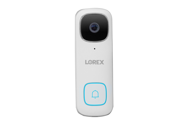 Lorex 2K Wi-Fi Video Doorbell 32GB (White, Single) - Open Box