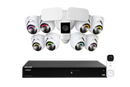 Lorex Fusion 4K (16 Camera Capable) 4TB Wired NVR System with 8 Smart Security Lighting IP Dome Cameras, One 2K Battery-Operated Doorbell, and One 2K Outdoor Floodlight - image 1 of 10