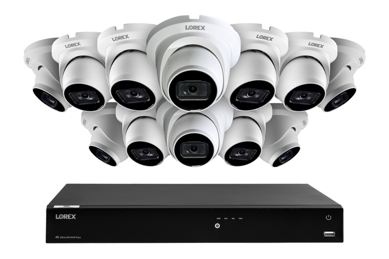 Lorex 4K 16-Camera Capable (Wired + Fusion Wi-Fi) 4TB NVR System with IP Dome Cameras featuring Listen-In Audio - White 12