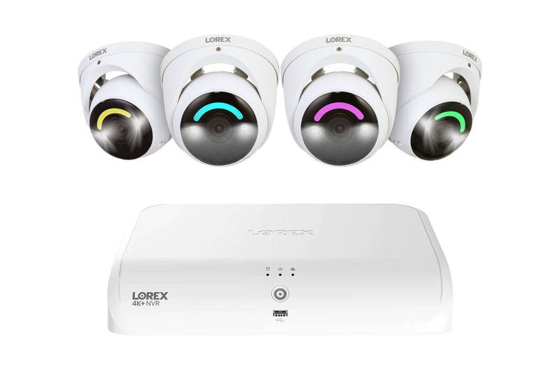 Lorex 4K+ 12MP 16 Camera Capable (8 Wired + 8 Fusion Wi-Fi ) 2TB Wired NVR System with H30 Smart Security Lighting Bullet Cameras - 4