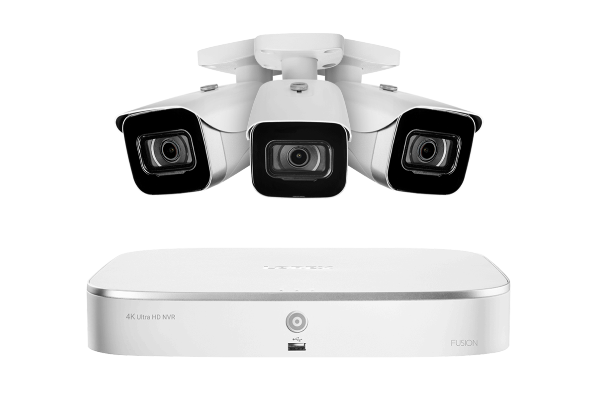 Lorex Fusion 4K 16-Channel (8 Wired + 8 Wi-Fi) 2TB NVR System with 3 White Bullet Cameras - Amazon