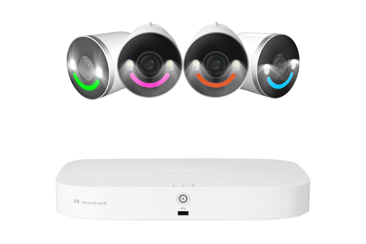 Lorex Fusion 4K 16 Camera Capable (8 Wired and 8 Wi-Fi ) 2TB NVR System with Spotlight Indoor/Outdoor Wi-Fi 6 Security Cameras - White 4