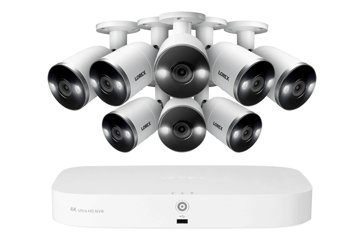 4K NVR Security System with 8 Smart Deterrence Cameras