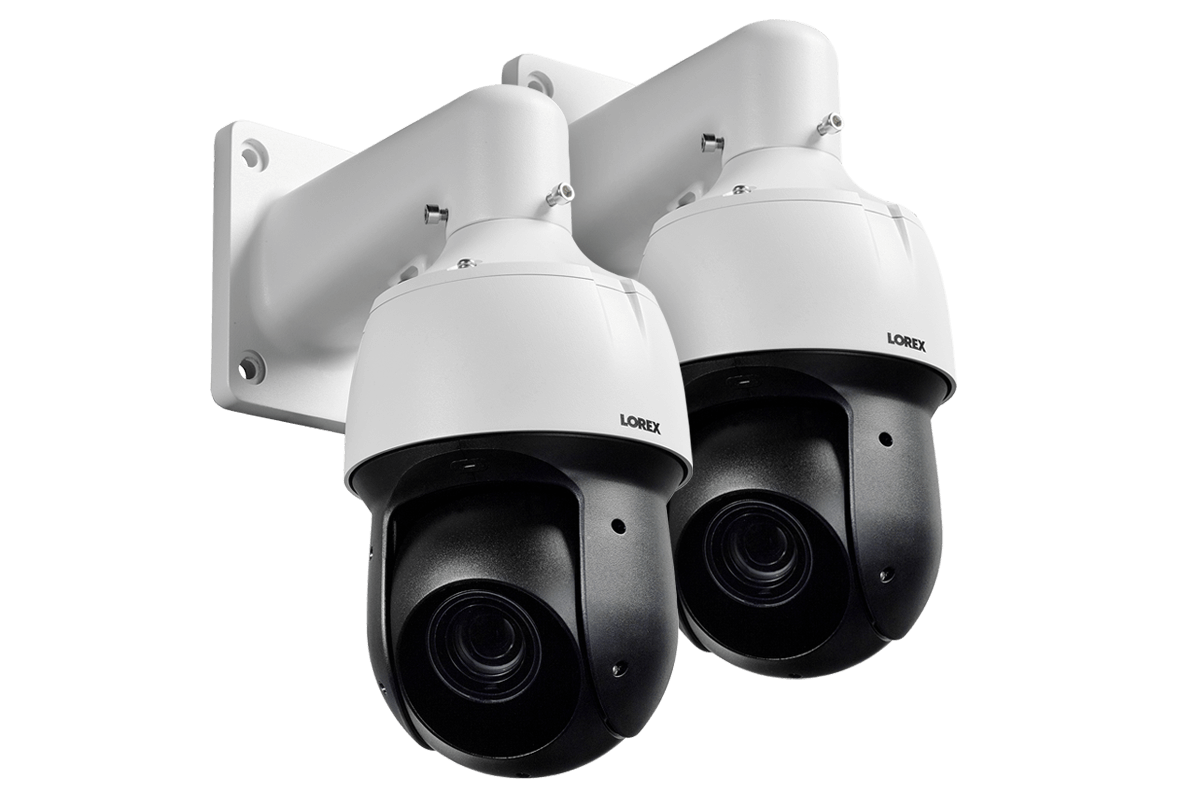 1080p HD Outdoor PTZ Camera with 25× Optical Zoom, Color Night Vision, Metal Camera (2-pack)