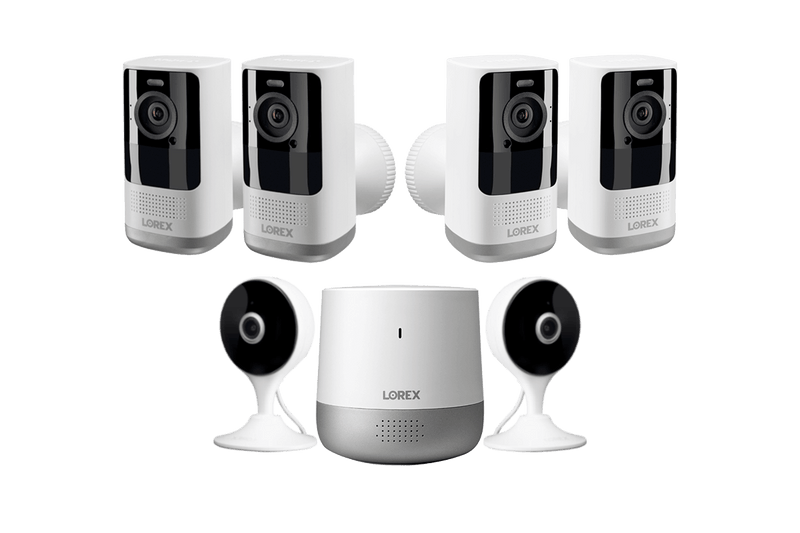 Lorex 2K Wi-Fi System with Wire-Free, Battery-Operated Cameras and Indoor Cameras