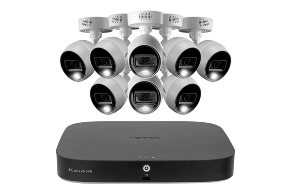 Lorex 4K 20-Channel (16 Wired and 4 Wi-Fi) 2TB Wired DVR System with Analog Active Deterrence Cameras