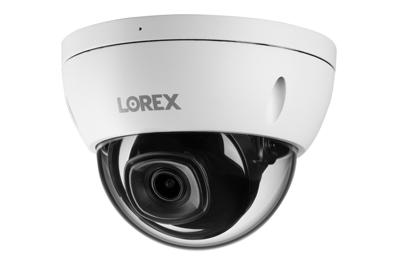 Lorex 4K IP Wired Dome Security Camera with Listen-In Audio and IK10 Vandal Proof Rating