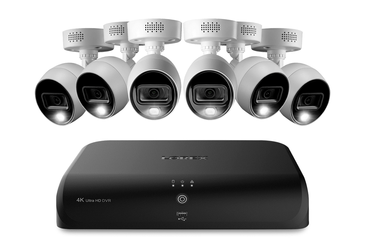 Lorex 4K (8 Camera Capable) 1TB Wired DVR System with Active Deterrence Bullet Cameras - Lorex Corporation