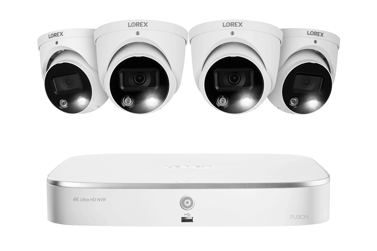 Lorex Fusion 4K 16-Channel (8 Wired + 8 Wi-Fi) 2TB NVR System with Dome Cameras Featuring Smart Deterrence and 2-Way Talk - Amazon - Lorex Corporation