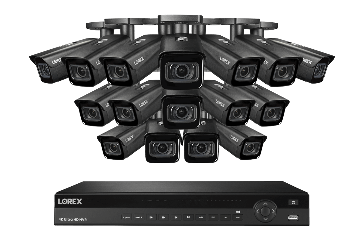 Lorex Nocturnal 3 4K (16 Camera Capable) 4TB NVR System with Smart IP Bullet Security Cameras with Motorized Varifocal Lens - Lorex Corporation