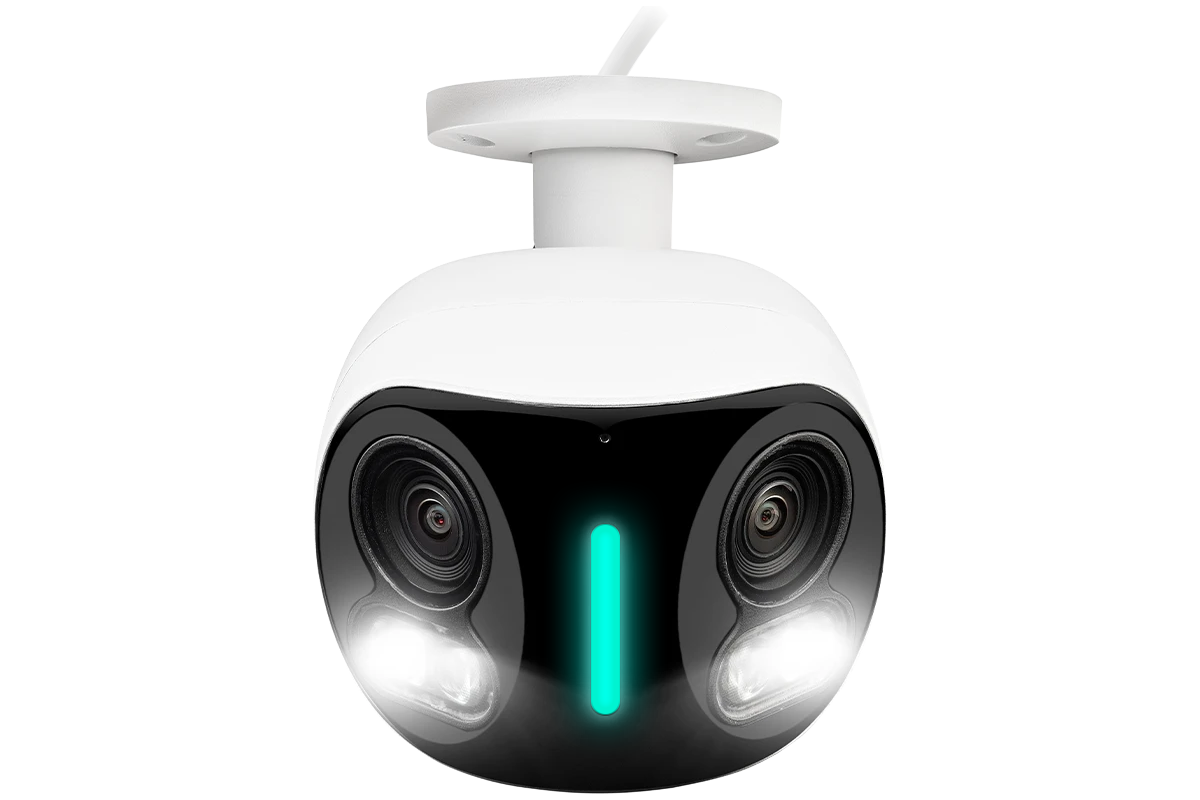 E871AB, H20, H Series - 4K Dual Lens Wired Bullet Security Camera with Smart Security Lighting