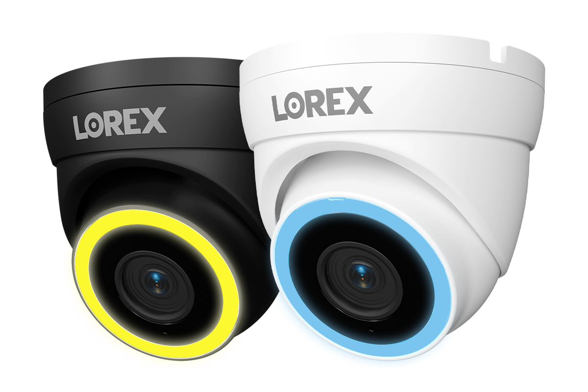 V Series - Lorex Connect V5 4K PoE Turret Camera with Color Smart Security Lighting