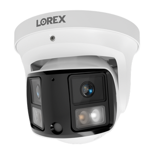 X Series - Lorex Connect X3 4K Dual-Lens Turret Camera with 190° Panoramic Coverage