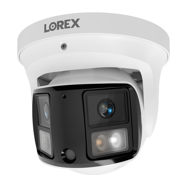 X Series - Lorex Connect X3 4K Dual-Lens Turret Camera with 190° Panoramic Coverage