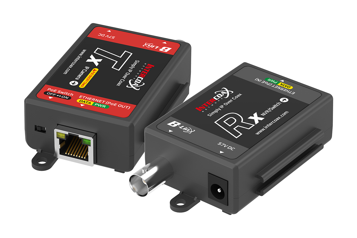 ALP-ECP-01T/R Series - Single Port IP & PoE over Coax Set