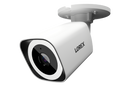 Lorex 4K wired PoE bullet security camera on white background representing Lorex 4K security cameras and systems