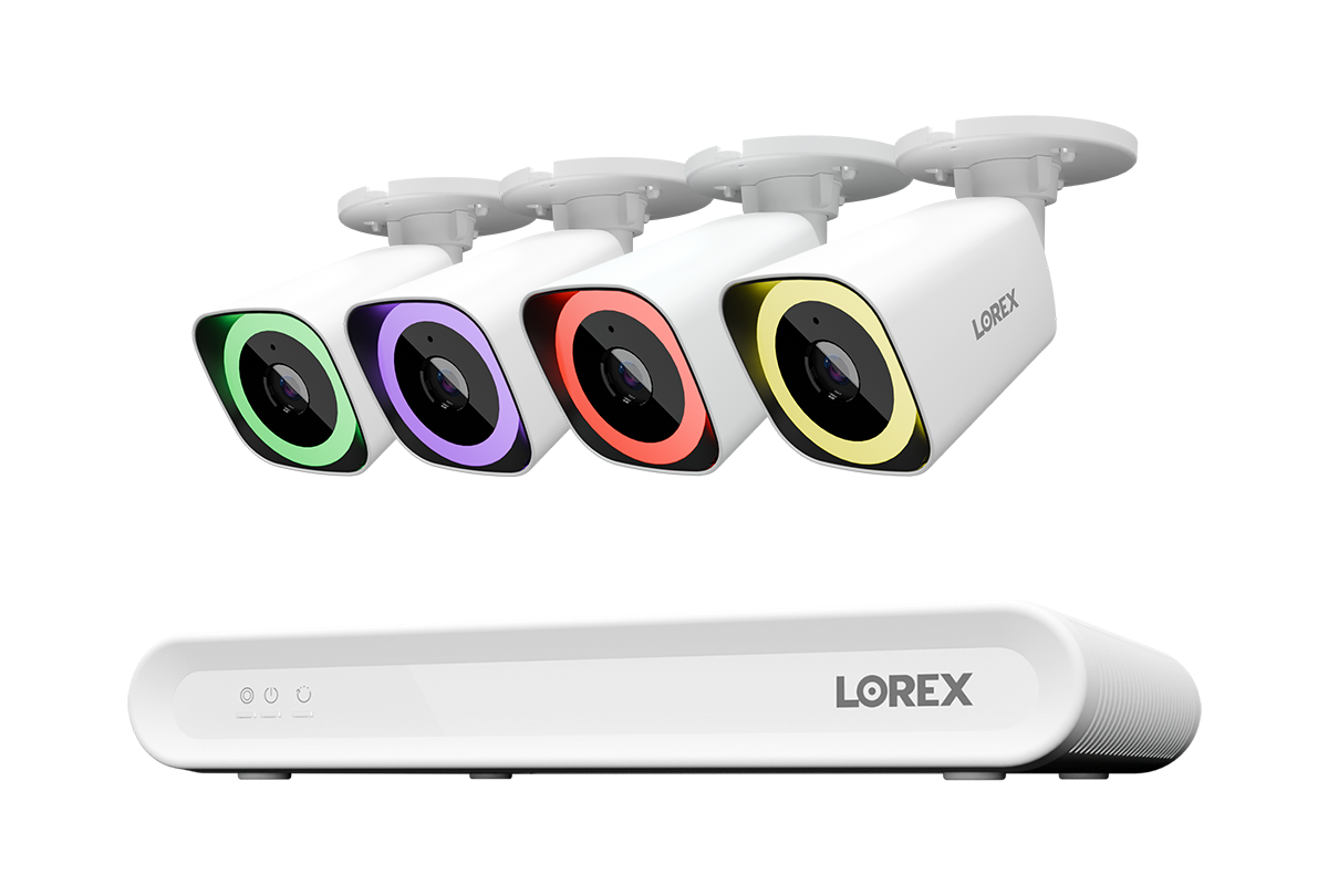 Lorex home security system with multiple wired security cameras and Network Video Recorder