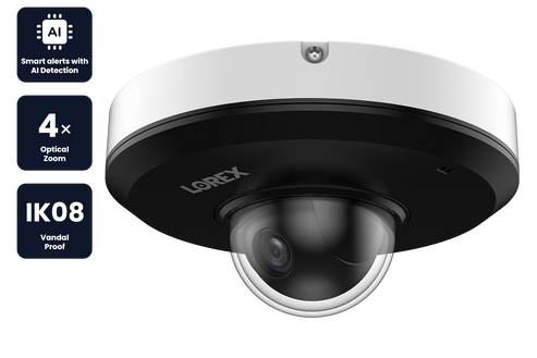 Lorex 2K (4MP) IP Wired PTZ Security Camera with AI Detection and 4x O