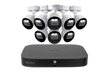 Lorex 4K 20 Camera Capable (16 Wired and 4 Wi-Fi) 2TB Wired DVR System with Smart Deterrence CVI Wired Bullet Cameras