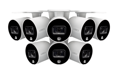 Smart Indoor/Outdoor 1080p Wi-Fi Camera With Smart Deterrence and Color Night Vision (8-pack)