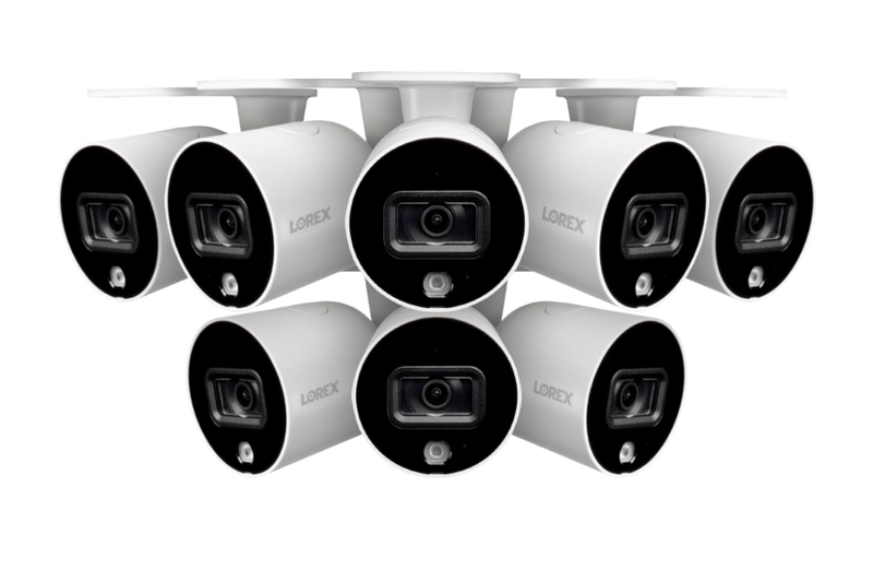 Smart Indoor/Outdoor 1080p Wi-Fi Camera With Smart Deterrence and Color Night Vision (8-pack)