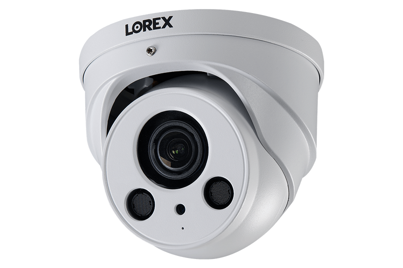 4K IP System with Eight Bullet and Eight Audio Dome Nocturnal Varifocal Cameras