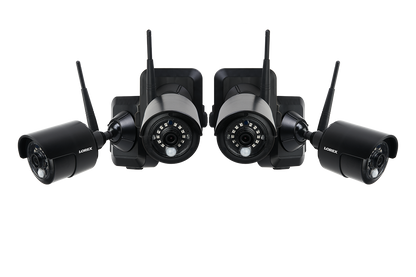 Wire-Free Accessory Camera with Power Pack and 1 USB Receiver (Black, 4-pack)