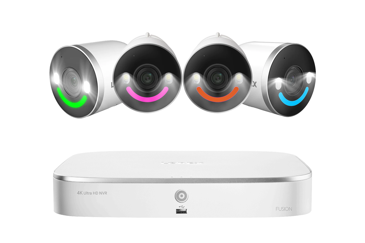 Lorex Fusion 4K 16 Camera Capable (8 Wired and 8 Wi-Fi ) 2TB NVR System with 4 Spotlight Indoor/Outdoor Wi-Fi 6 Security Cameras